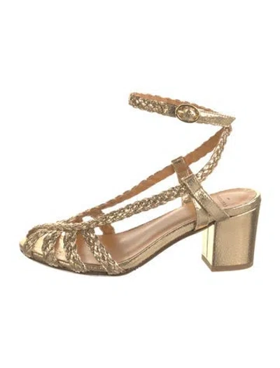 Pre-owned Sézane Leather Braided Accents Slingback Pumps