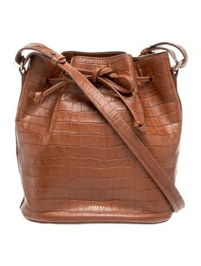Pre-owned Sézane Leather Bucket Bag In Brown