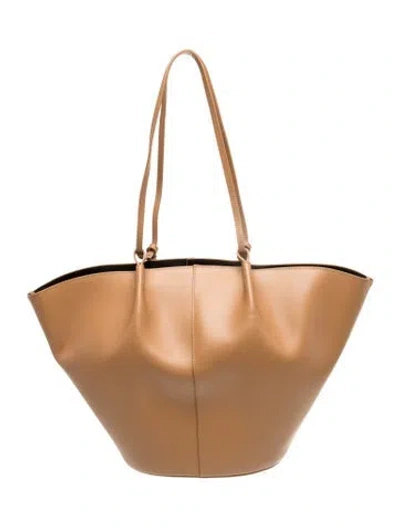 Pre-owned Sézane Leather Bucket Bag In Neutral