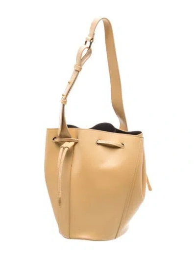 Pre-owned Sézane Leather Bucket Bag In Neutral