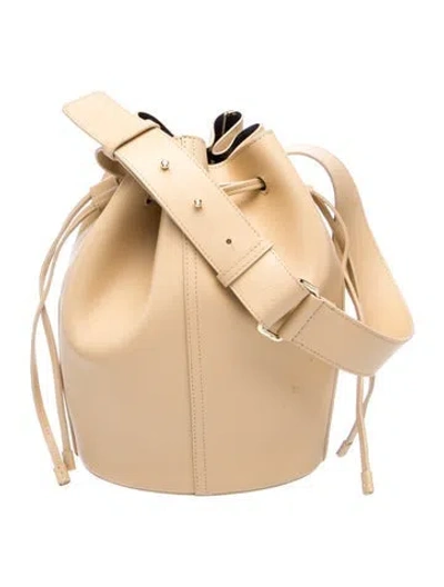 Pre-owned Sézane Leather Bucket Bag In Neutral
