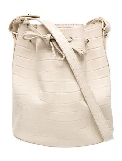 Pre-owned Sézane Leather Bucket Bag In Neutral
