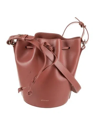 Pre-owned Sézane Leather Bucket Bag In Pink