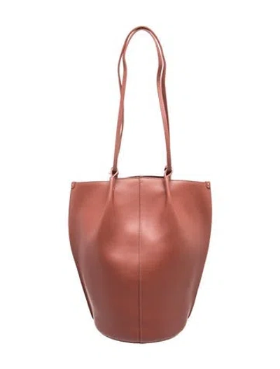 Pre-owned Sézane Leather Bucket Bag In Pink