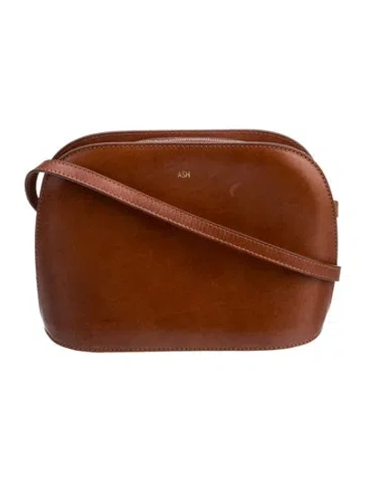 Pre-owned Sézane Leather Crossbody Bag In Brown