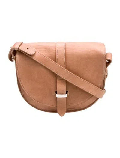Pre-owned Sézane Leather Crossbody Bag In Brown