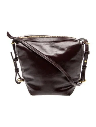 Pre-owned Sézane Leather Crossbody Bag In Brown