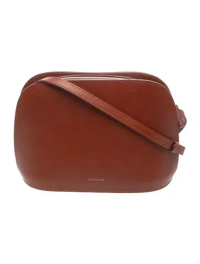 Pre-owned Sézane Leather Crossbody Bag In Brown