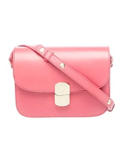 Pre-owned Sézane Leather Crossbody Bag In Pink