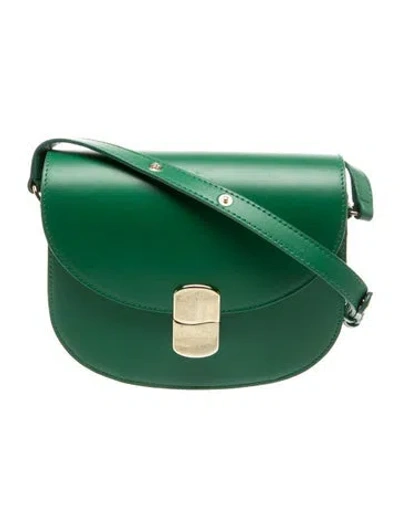 Pre-owned Sézane Leather Crossbody Bag W/ Tags In Green