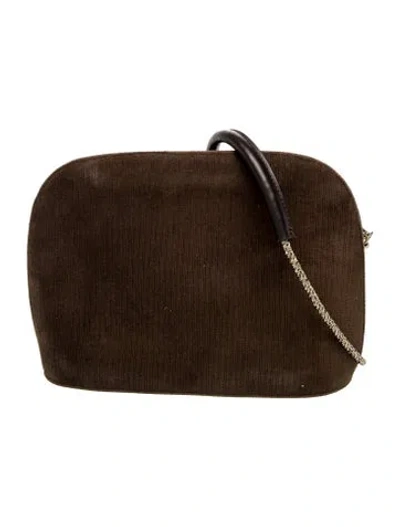 Pre-owned Sézane Leather Evening Bag In Brown