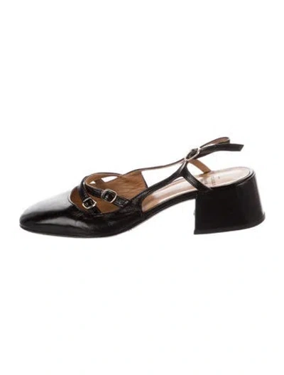 Pre-owned Sézane Leather Flats In Black