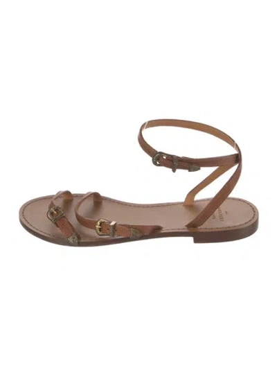 Pre-owned Sézane Leather Gladiator Sandals In Brown