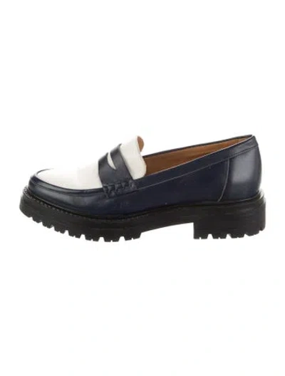 Pre-owned Sézane Leather Loafers In Black