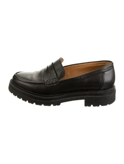 Pre-owned Sézane Leather Loafers In Green