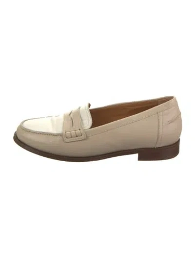 Pre-owned Sézane Leather Loafers In Neutral
