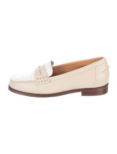 Pre-owned Sézane Leather Loafers In Neutrals