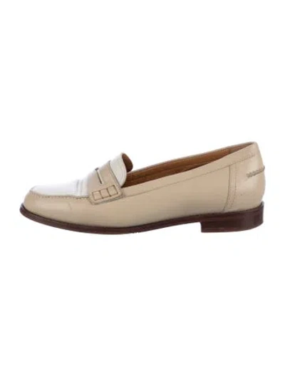 Pre-owned Sézane Leather Loafers In Neutrals