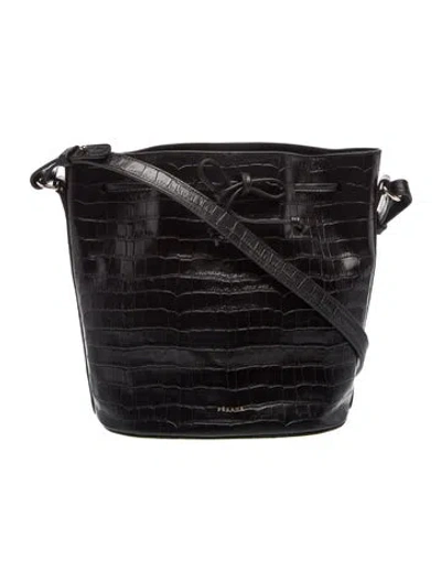 Pre-owned Sézane Leather Messenger Bag In Silver