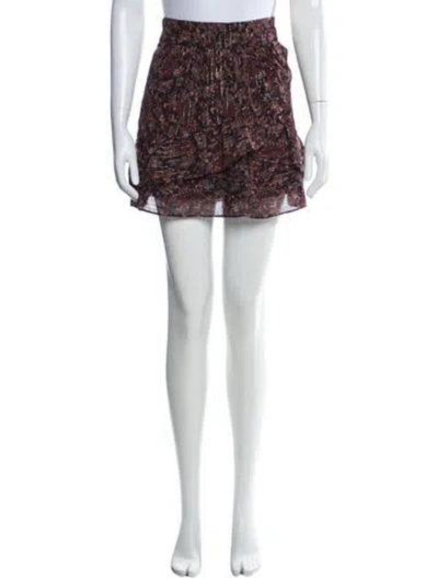 Pre-owned Sézane Leather Mini Skirt In Red