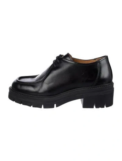 Pre-owned Sézane Leather Oxfords In Black