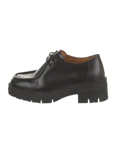 Pre-owned Sézane Leather Oxfords In Black