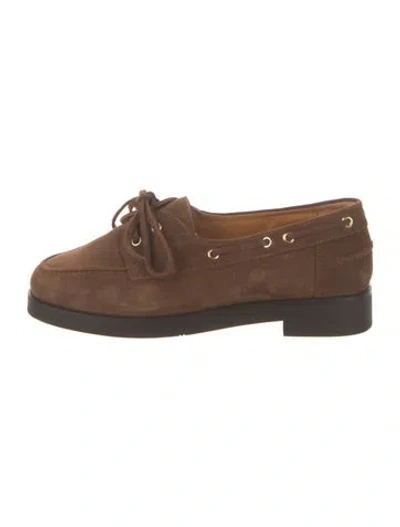 Pre-owned Sézane Leather Oxfords In Brown