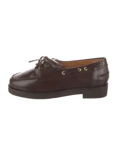Pre-owned Sézane Leather Oxfords In Brown