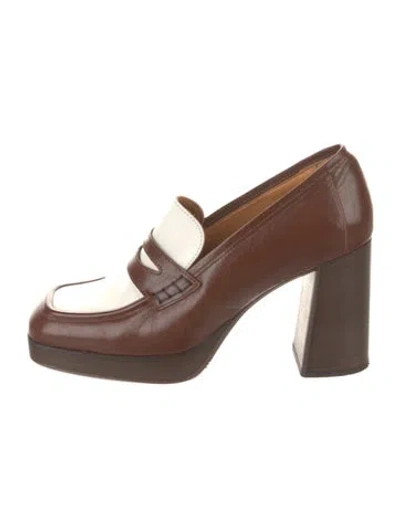 Pre-owned Sézane Leather Pumps In Brown