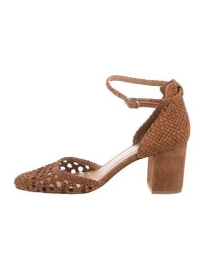Pre-owned Sézane Leather Pumps In Brown