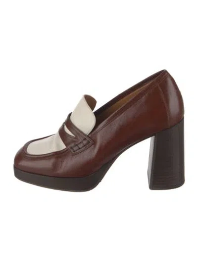Pre-owned Sézane Leather Pumps In Brown