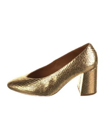Pre-owned Sézane Leather Pumps In Gold