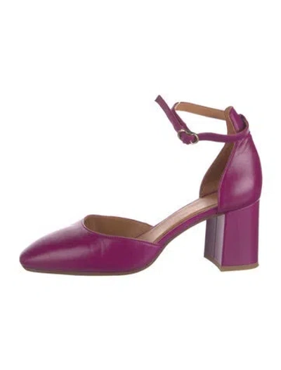 Pre-owned Sézane Leather Pumps In Purple