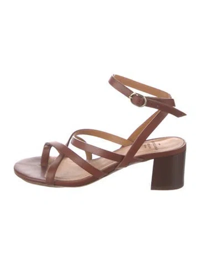 Pre-owned Sézane Leather Sandals In Brown