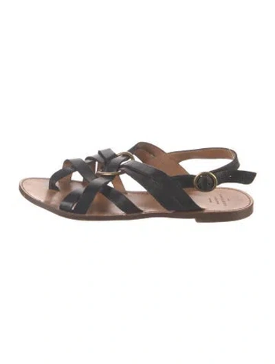 Pre-owned Sézane Leather Sandals In Brown