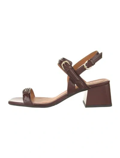 Pre-owned Sézane Leather Sandals In Brown