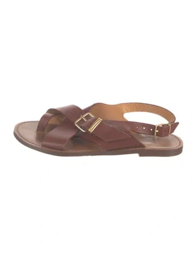 Pre-owned Sézane Leather Sandals In Brown