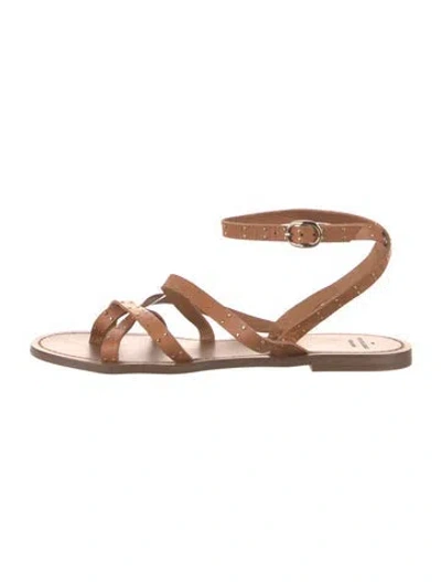 Pre-owned Sézane Leather Sandals In Brown