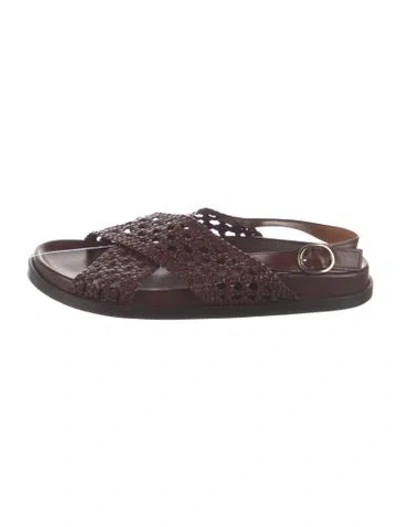 Pre-owned Sézane Leather Sandals In Brown