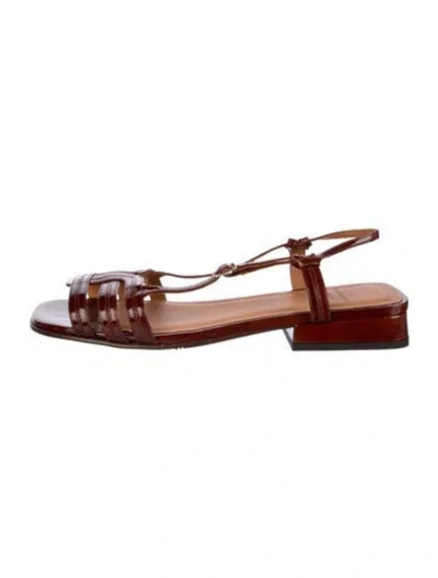Pre-owned Sézane Leather Sandals In Brown