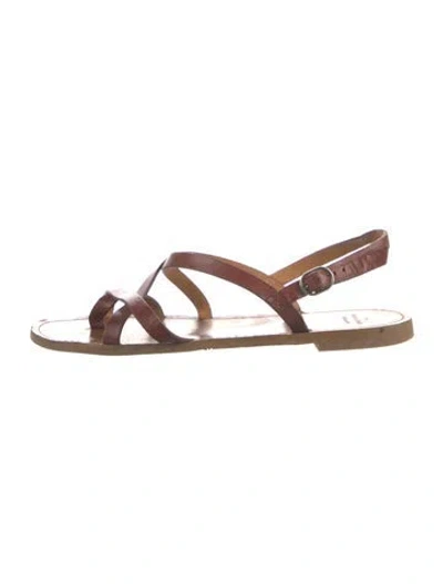 Pre-owned Sézane Leather Sandals In Brown