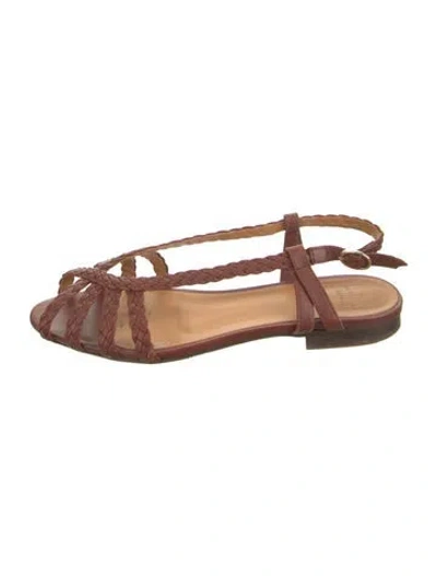 Pre-owned Sézane Leather Sandals In Brown