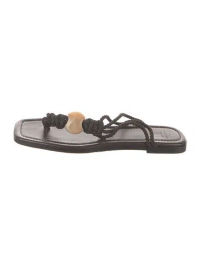 Pre-owned Sézane Leather Sandals In Brown