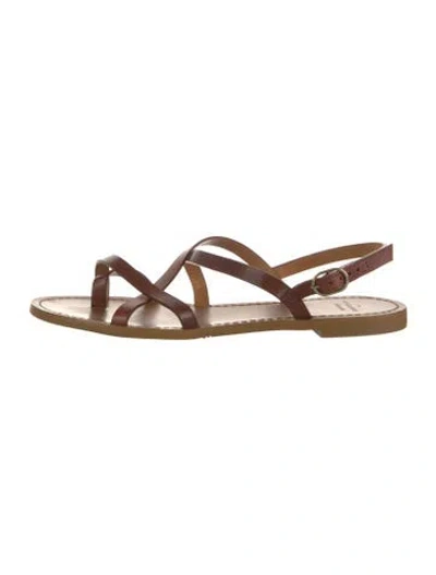 Pre-owned Sézane Leather Sandals In Brown