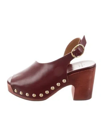 Pre-owned Sézane Leather Sandals In Multi
