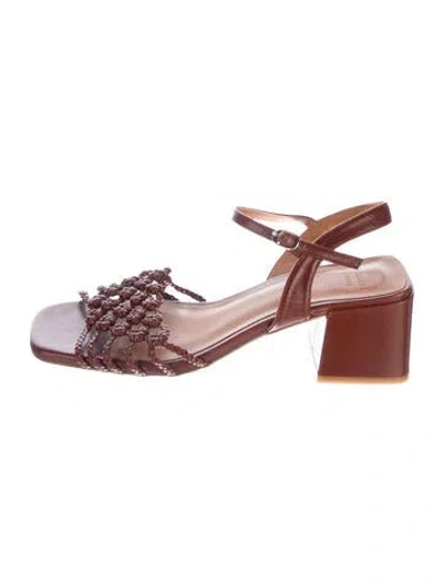 Pre-owned Sézane Leather Sandals In Pink