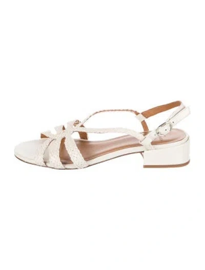 Pre-owned Sézane Leather Sandals In White