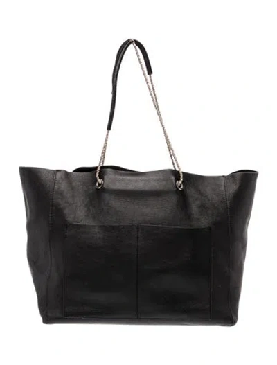 Pre-owned Sézane Leather Shoulder Bag In Black