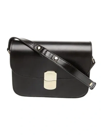 Pre-owned Sézane Leather Shoulder Bag In Black