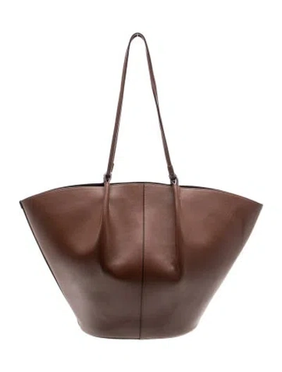 Pre-owned Sézane Leather Shoulder Bag In Brown
